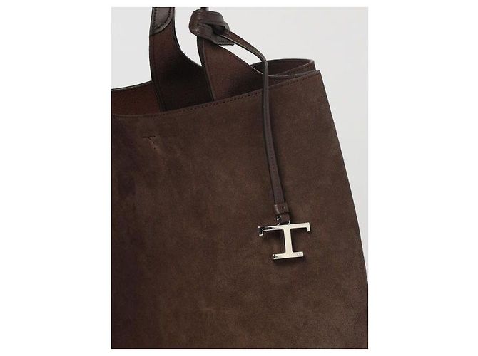 Tod's Zeitloser Wildleder-Tote-Bag in Medium Schwarz - Ansicht 6