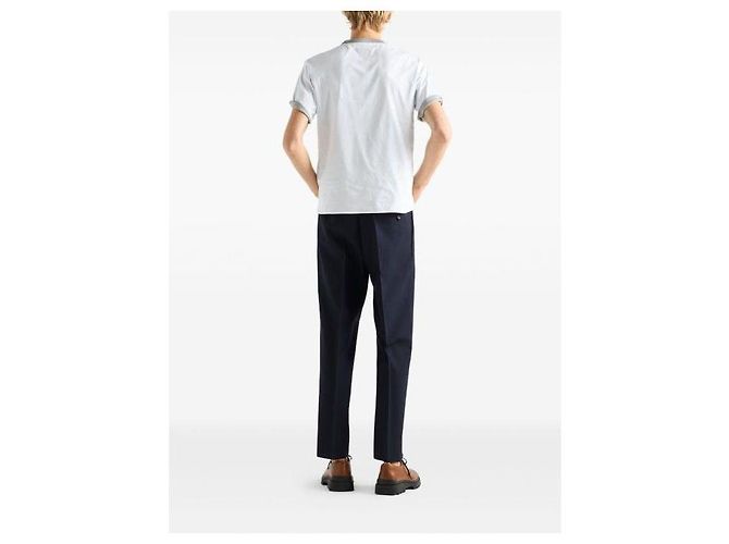 Prada Reversibles Baumwoll-T-Shirt Braun - Ansicht 5