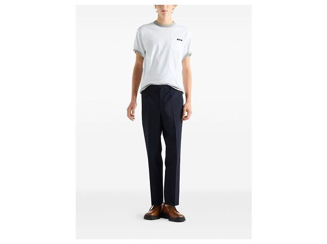 Prada Reversibles Baumwoll-T-Shirt Braun - Ansicht 6