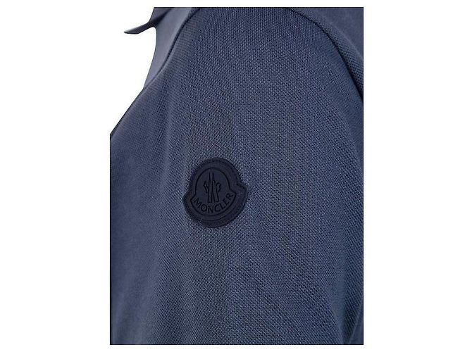 Moncler Polo in piqué di cotone con logo Marrone - vista 6
