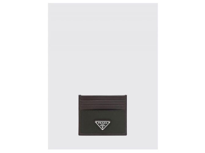 Prada Re-Nylon Leather Card Wallet Green - view 5