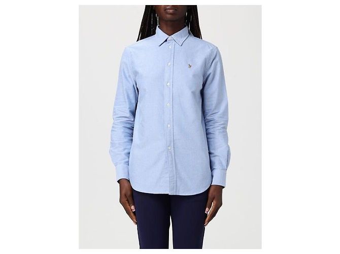 Ralph Lauren Camisa de algodón Classic Fit Azul - vista 4