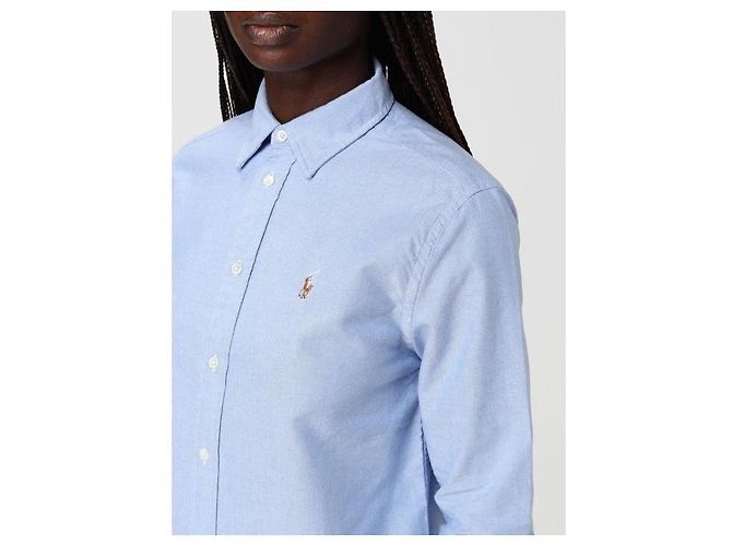 Ralph Lauren Camisa de algodón Classic Fit Azul - vista 6