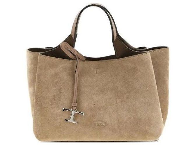 Tod's Mini borsa tote in scamosciato con logo - vista 3
