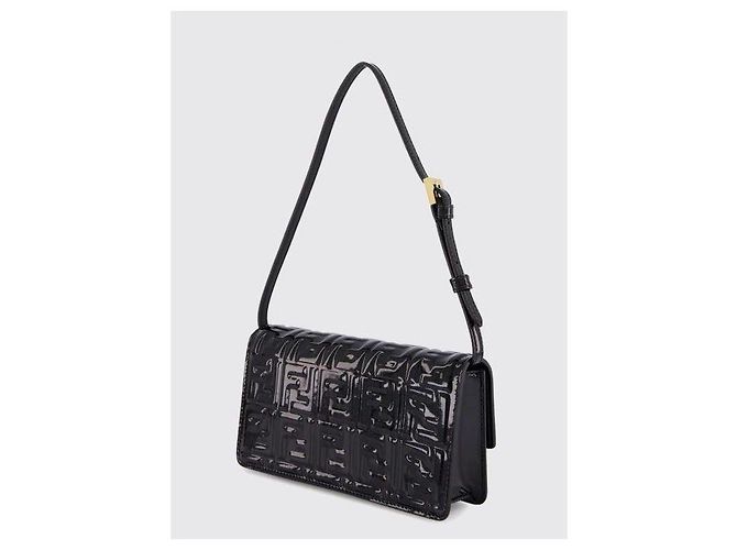Fendi Borsa a tracolla On Chain in pelle lucida FF Glossy - vista 5