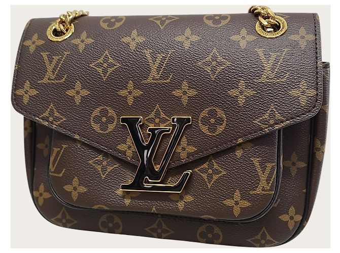 Louis Vuitton Pochette con hebilla Monogram Castaño - vista 2