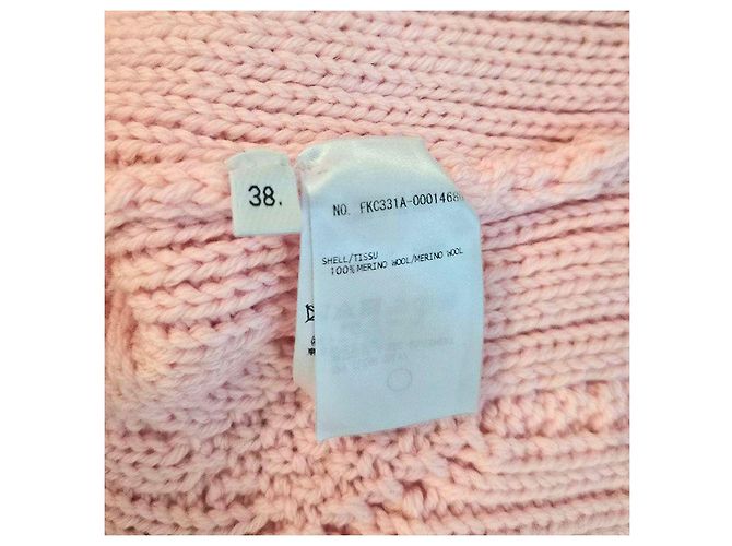 Thom Browne Strickjacke aus Wolle mit Zopfmuster Pink - Ansicht 7