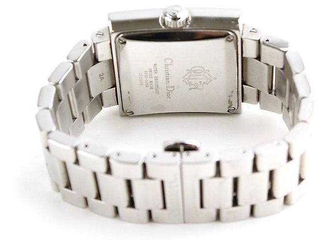 Dior Christian Square Silver Plate Diamond Steel Watch Multiple colors - view 3