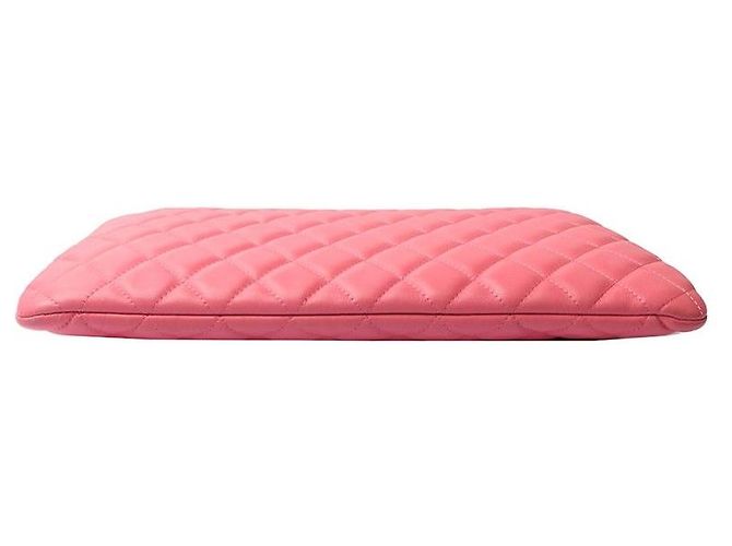 Chanel Clutch Classica in Agnello Grande Rosa - vista 4