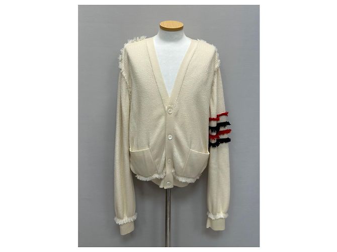 Thom Browne Strickjacke aus Wolle mit diagonalem Armband Mehrfarben - Ansicht 2
