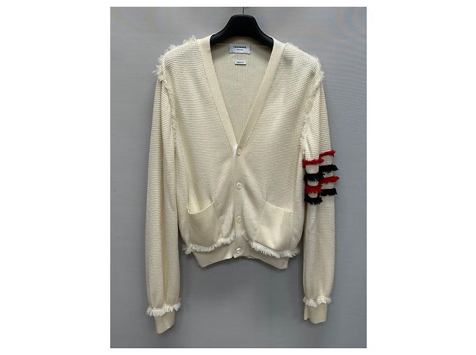 Thom Browne Strickjacke aus Wolle mit diagonalem Armband Mehrfarben - Ansicht 4