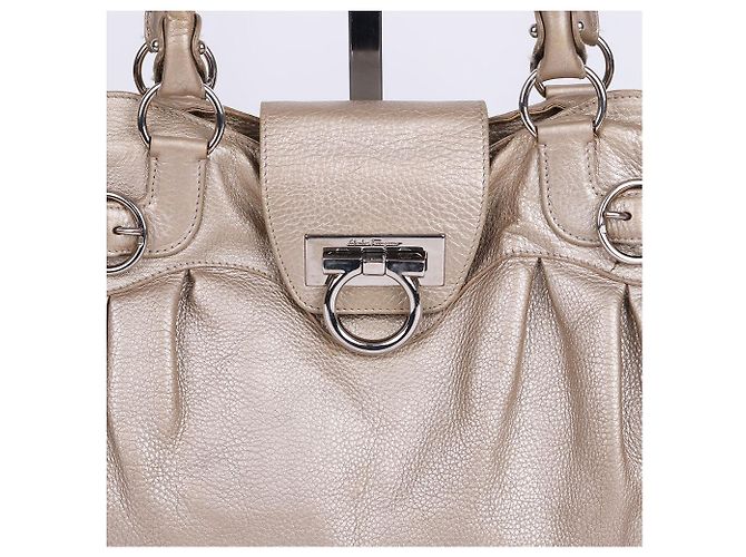 Salvatore Ferragamo Borsa a Spalla Marisa Gancini Large Marrone - vista 2