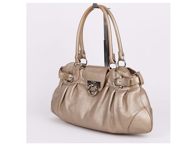 Salvatore Ferragamo Borsa a Spalla Marisa Gancini Large Marrone - vista 3