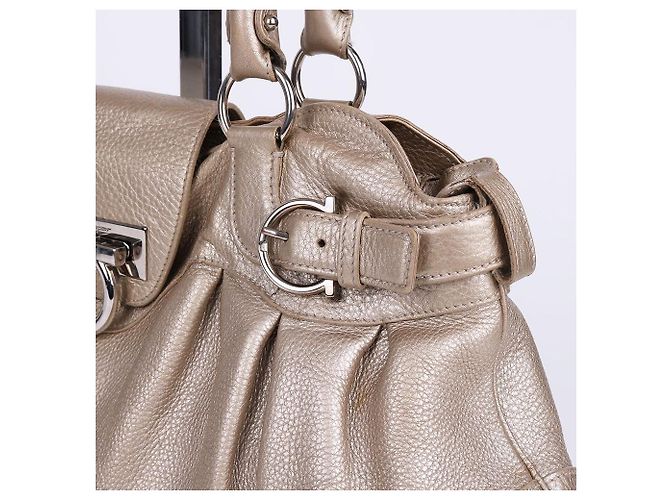 Salvatore Ferragamo Borsa a Spalla Marisa Gancini Large Marrone - vista 6