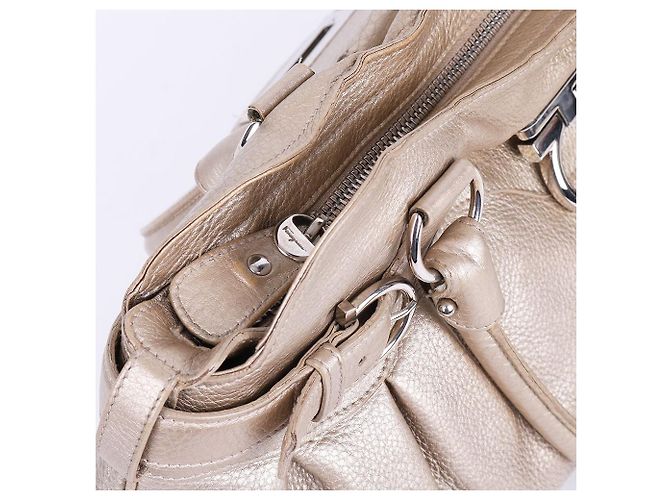 Salvatore Ferragamo Borsa a Spalla Marisa Gancini Large Marrone - vista 7
