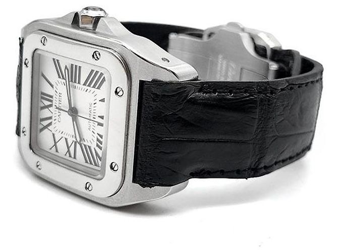 Cartier Relógio Santos em aço (Medium) Prata - vista 2