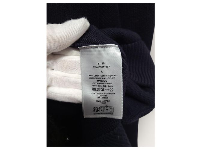 Dior Deep Blue Oblique Insert Knit Sweater - view 5