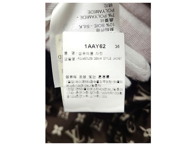 Louis Vuitton Lurex-Tweed-Jacke mit Volantärmeln Weiß - Ansicht 5