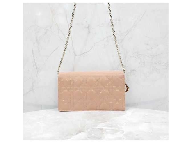Dior Patent Cannage Lady Chain Schultertasche Orange - Ansicht 3