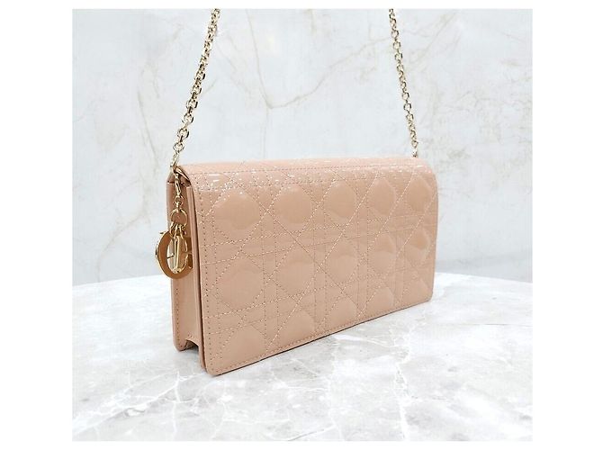 Dior Patent Cannage Lady Chain Schultertasche Orange - Ansicht 4