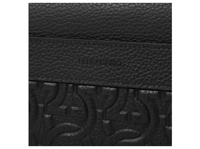 Salvatore Ferragamo Borsa a tracolla Gancio Embossed Nero - vista 11