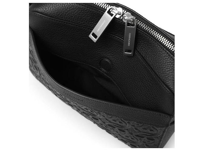Salvatore Ferragamo Borsa a tracolla Gancio Embossed Nero - vista 7