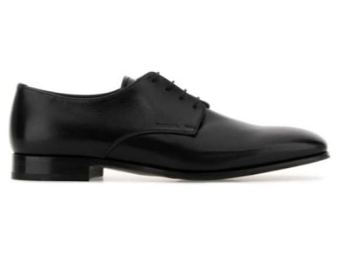 Prada Scarpe stringate in pelle Nero - vista 3