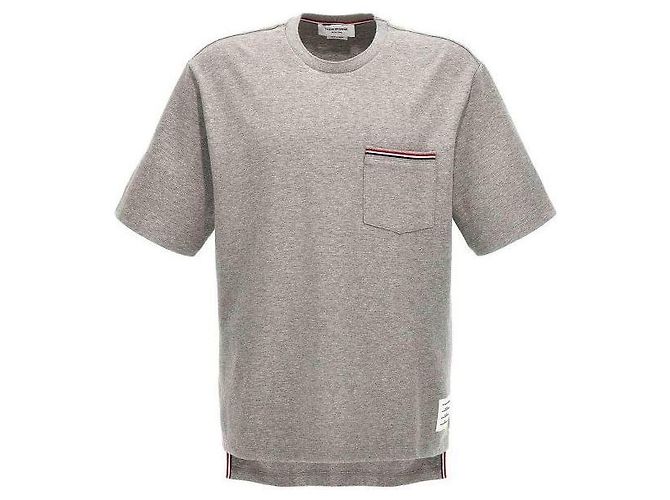 Thom Browne Camiseta oversized de algodão com bolso - vista 3
