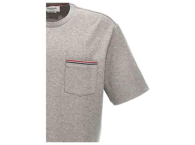 Thom Browne Camiseta oversized de algodão com bolso - vista 5