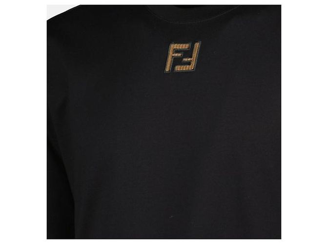Fendi Baumwoll-T-Shirt Schwarz - Ansicht 5