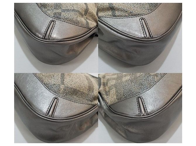 Burberry Borsa a tracolla a quadri argento - vista 8