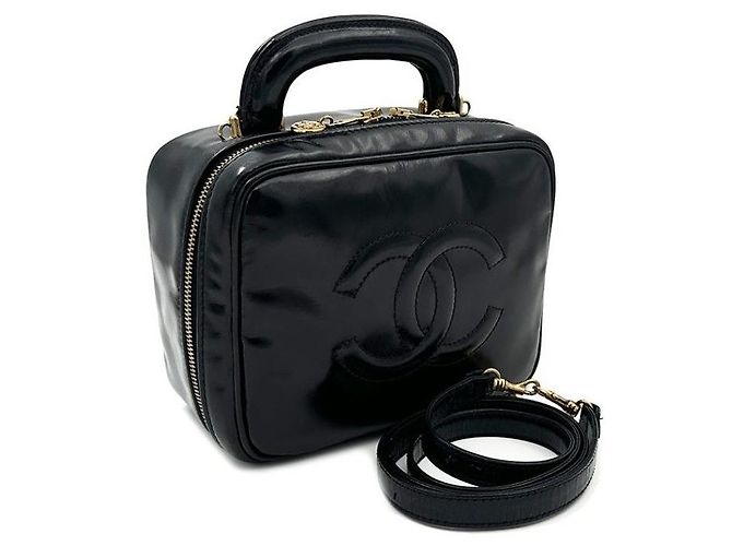 Chanel Borsa a tracolla vanity in pelle Nero - vista 3