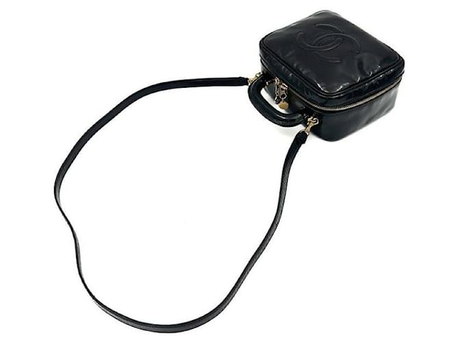 Chanel Borsa a tracolla vanity in pelle Nero - vista 5