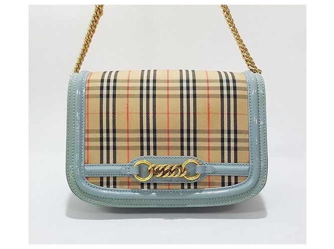 Burberry Borsa a tracolla con catena e motivo a quadri - vista 2