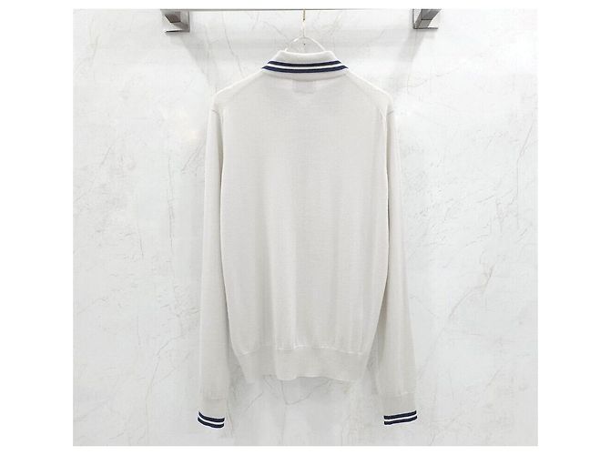 Hermès Cashmere-Strick mit halbem Reißverschluss Silber - Ansicht 2