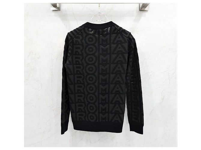 Fendi Logo Roma Pullover Knit Black - view 2