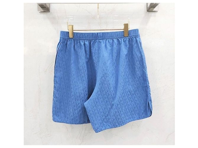 Dior Short en jacquard de soie Oblique Bleu - vue 2