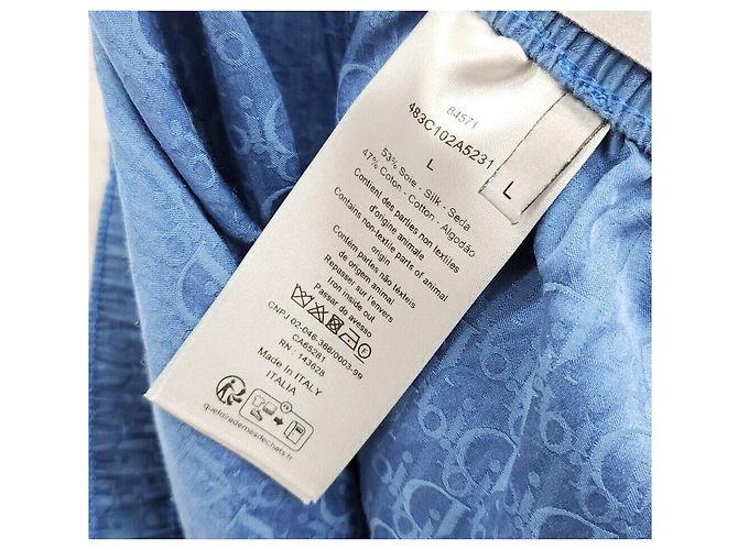 Dior Short en jacquard de soie Oblique Bleu - vue 4