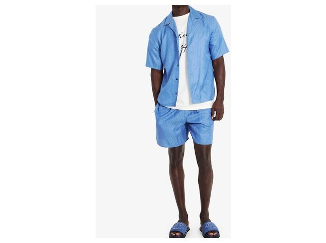 Dior Short en jacquard de soie Oblique Bleu - vue 5