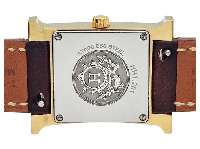 Hermès Hour Uhr vergoldet Golden - Ansicht 2