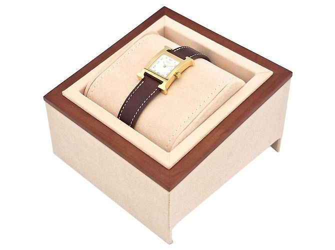 Hermès Hour Uhr vergoldet Golden - Ansicht 6
