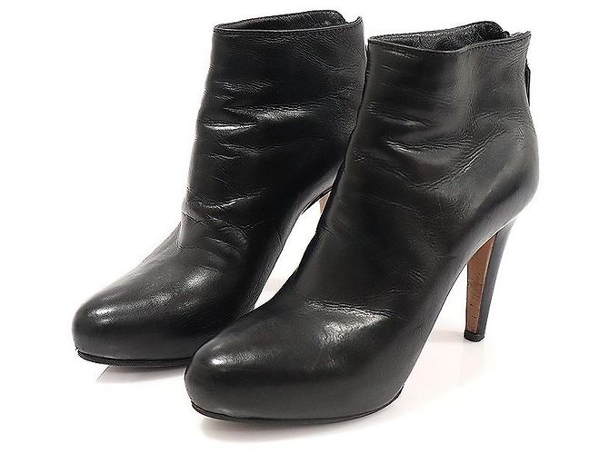 Prada Stivaletti con zip in pelle nera da donna Nero - vista 2