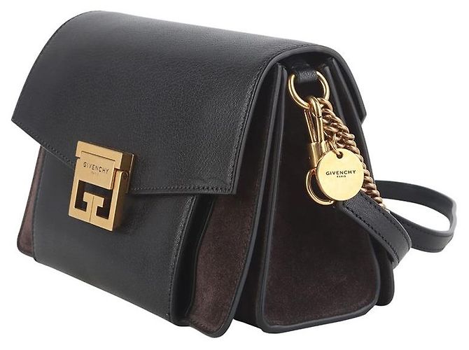Givenchy Borsa a tracolla con catena media placcata oro Nero - vista 2
