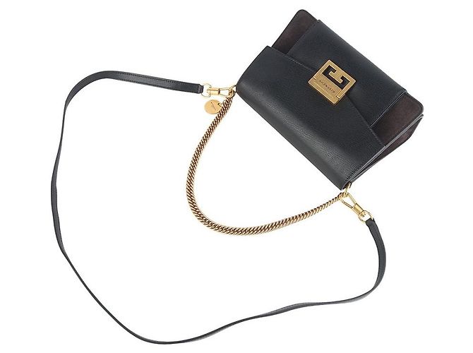 Givenchy Borsa a tracolla con catena media placcata oro Nero - vista 4