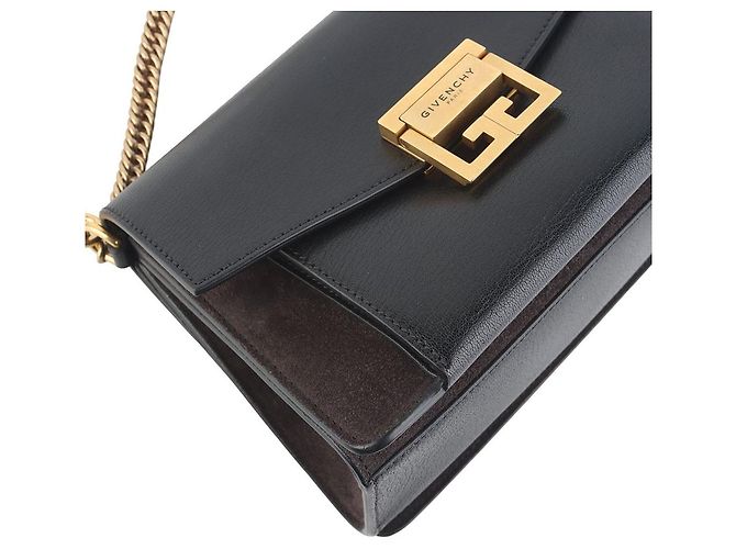 Givenchy Borsa a tracolla con catena media placcata oro Nero - vista 5