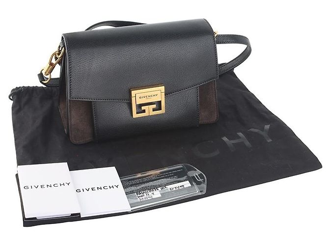 Givenchy Borsa a tracolla con catena media placcata oro Nero - vista 8