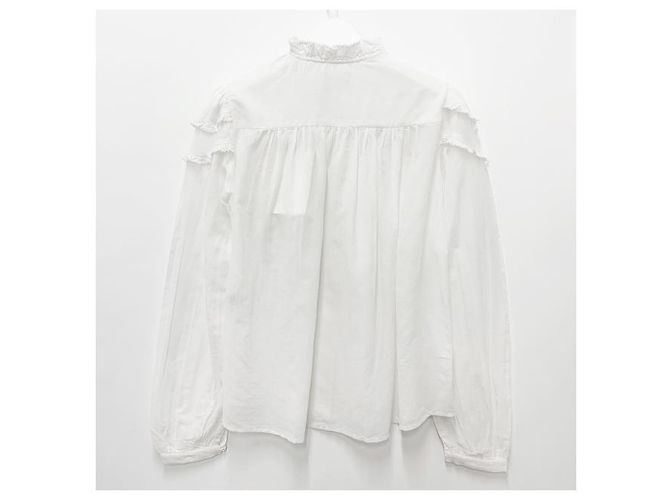 Isabel Marant Blusa plisada CHRISTA Blanco - vista 11