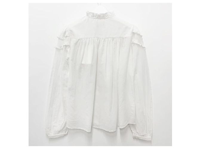 Isabel Marant Blusa plisada CHRISTA Blanco - vista 2