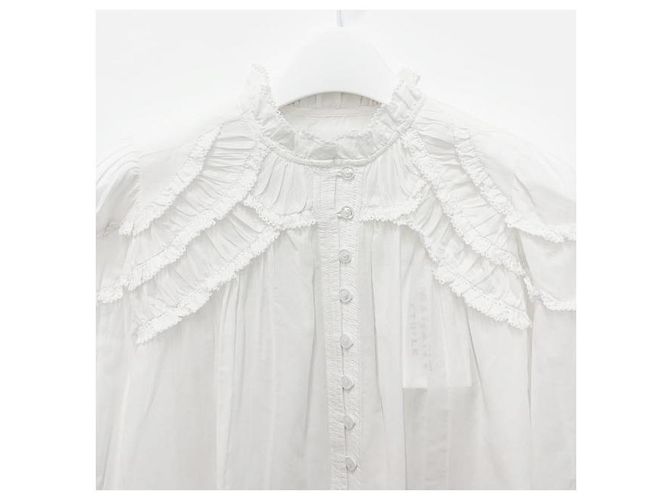 Isabel Marant Blusa plisada CHRISTA Blanco - vista 3