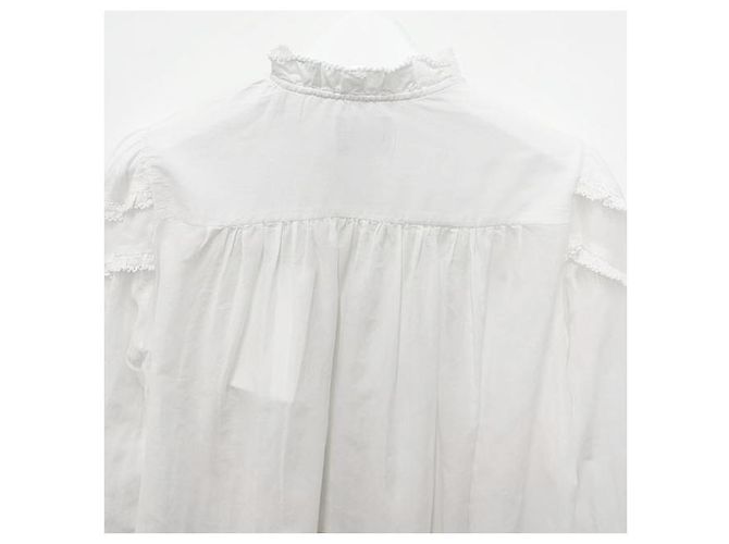 Isabel Marant Blusa plisada CHRISTA Blanco - vista 6